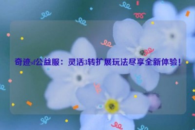 奇迹sf公益服：灵活3转扩展玩法尽享全新体验！