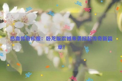 热血传奇私服：卧龙版震撼来袭掀起传奇新篇章！