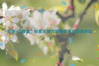 奇迹sf公益服：探索无限可能畅享非凡游戏体验！