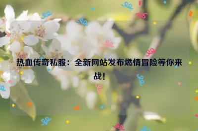 热血传奇私服：全新网站发布燃情冒险等你来战！