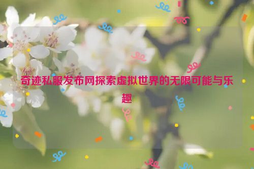 奇迹私服发布网探索虚拟世界的无限可能与乐趣