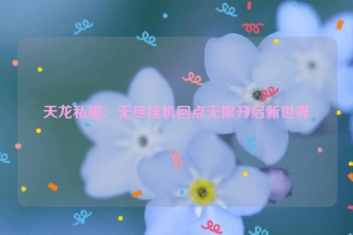 天龙私服：无尽挂机回点无限开启新世界