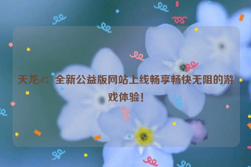 天龙sf：全新公益版网站上线畅享畅快无阻的游戏体验！