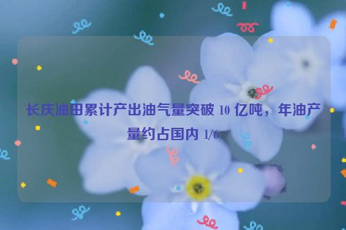 长庆油田累计产出油气量突破 10 亿吨，年油产量约占国内 1/6