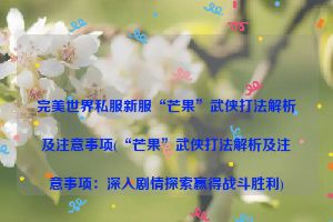 完美世界私服新服“芒果”武侠打法解析及注意事项(“芒果”武侠打法解析及注意事项：深入剧情探索赢得战斗胜利)