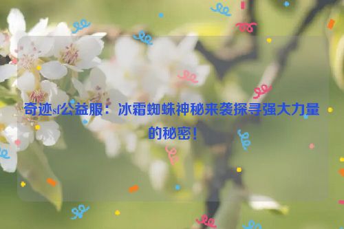 奇迹sf公益服：冰霜蜘蛛神秘来袭探寻强大力量的秘密！