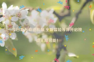 今日新开奇迹私服,全新冒险等你开启挑战无限可能！