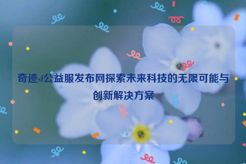 奇迹sf公益服发布网探索未来科技的无限可能与创新解决方案