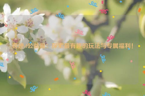 奇迹sf公益服：探索最有趣的玩法与专属福利！