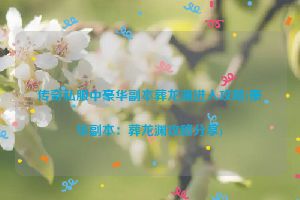 传奇私服中豪华副本葬龙渊进入攻略(豪华副本：葬龙渊攻略分享)