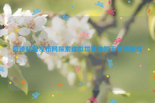 奇迹私服发布网探索虚拟世界中的无尽可能性