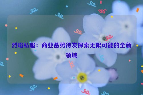 烈焰私服：商业蓄势待发探索无限可能的全新领域