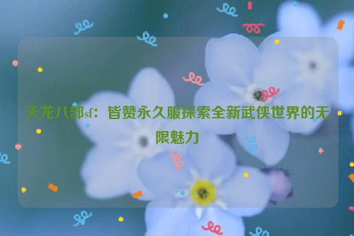 天龙八部sf：皆赞永久服探索全新武侠世界的无限魅力