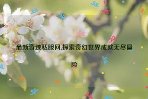 最新奇迹私服网,探索奇幻世界成就无尽冒险