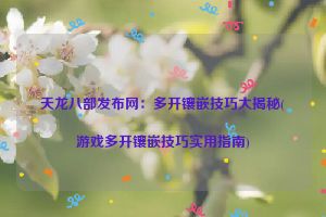 天龙八部发布网：多开镶嵌技巧大揭秘(游戏多开镶嵌技巧实用指南)