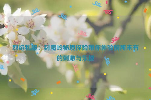 烈焰私服：封魔岭秘境探险带你体验前所未有的刺激与乐趣