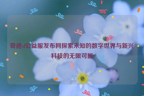 奇迹sf公益服发布网探索未知的数字世界与新兴科技的无限可能